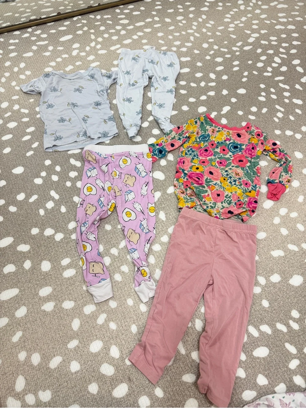 Lot of 22 Bamboo Pajamas set pima kissy kissy baby toddler girl long sleeve pant